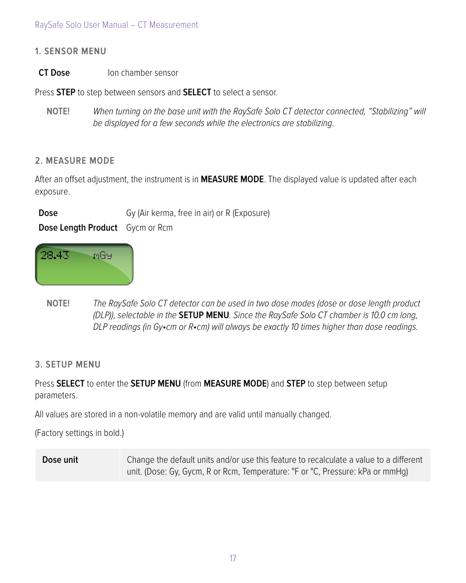 RaySafe Solo User Manual | Page 17 / 44