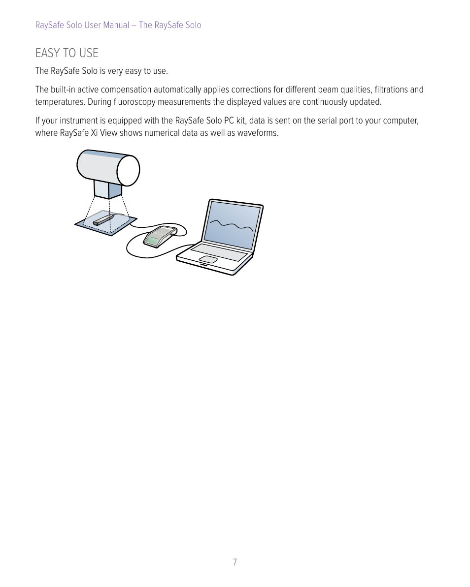 Easy to use | RaySafe Solo User Manual | Page 7 / 44
