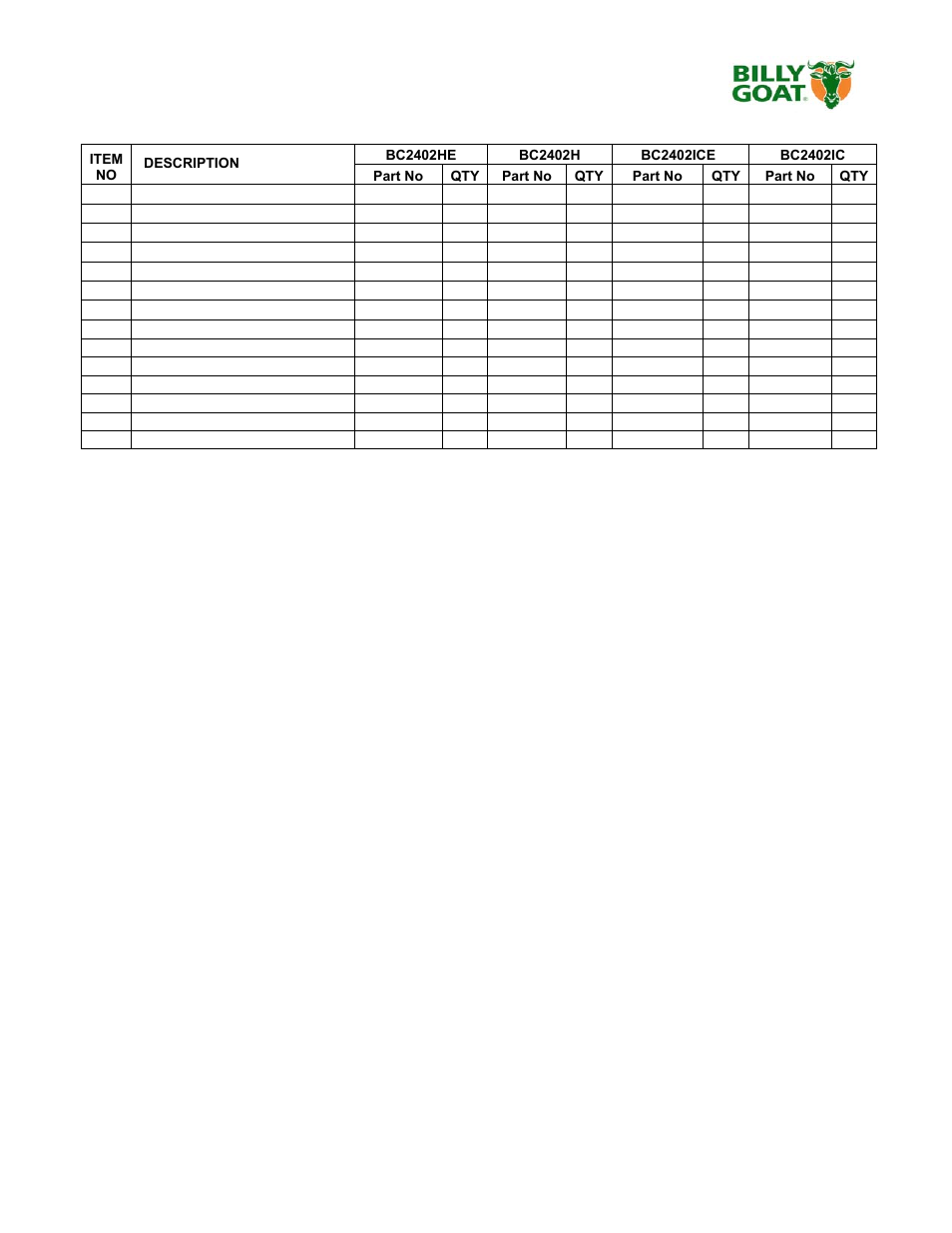 Bc2402 series brush cutter owner’s manual | Billy Goat BC2402 Series User Manual | Page 35 / 36