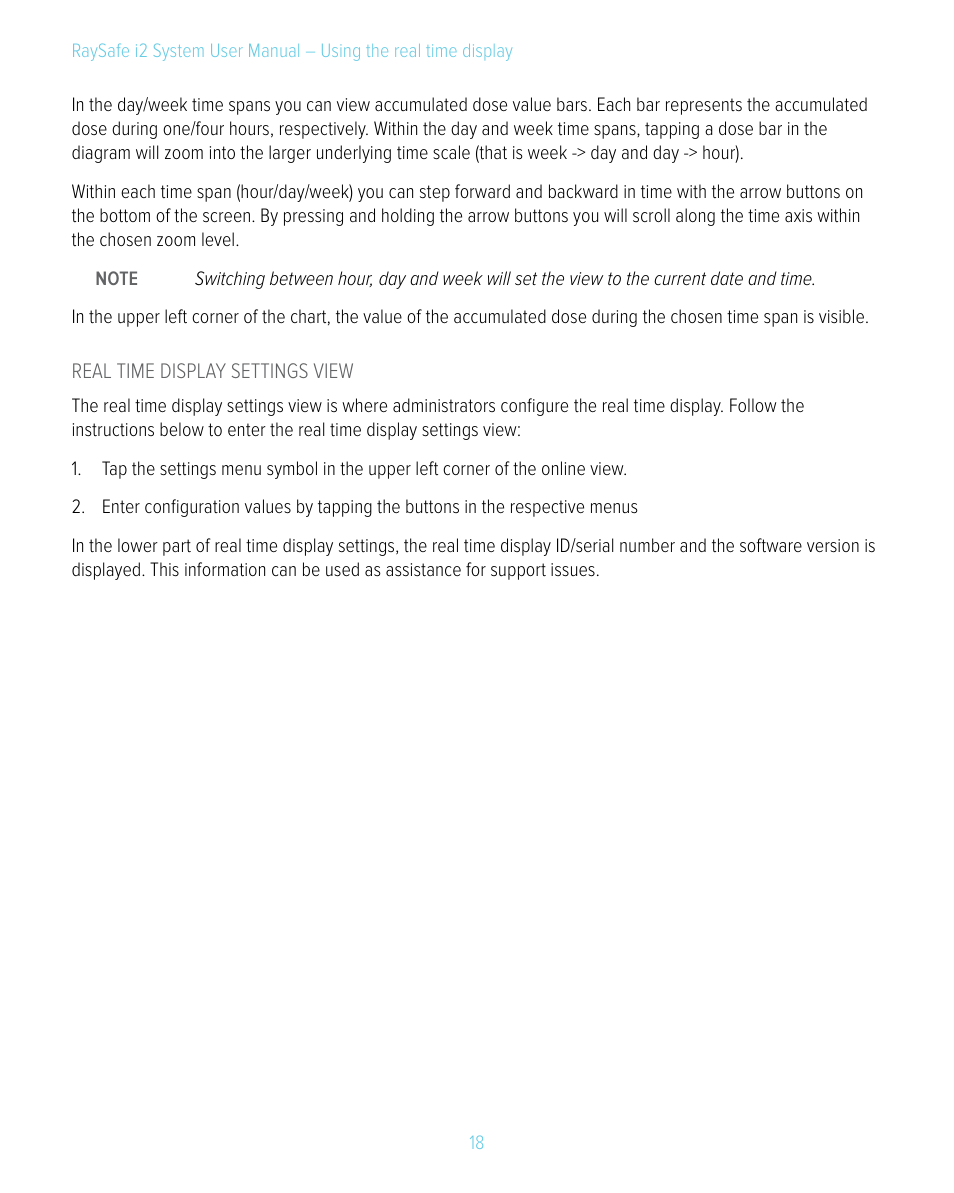 RaySafe i2 System User Manual | Page 18 / 49