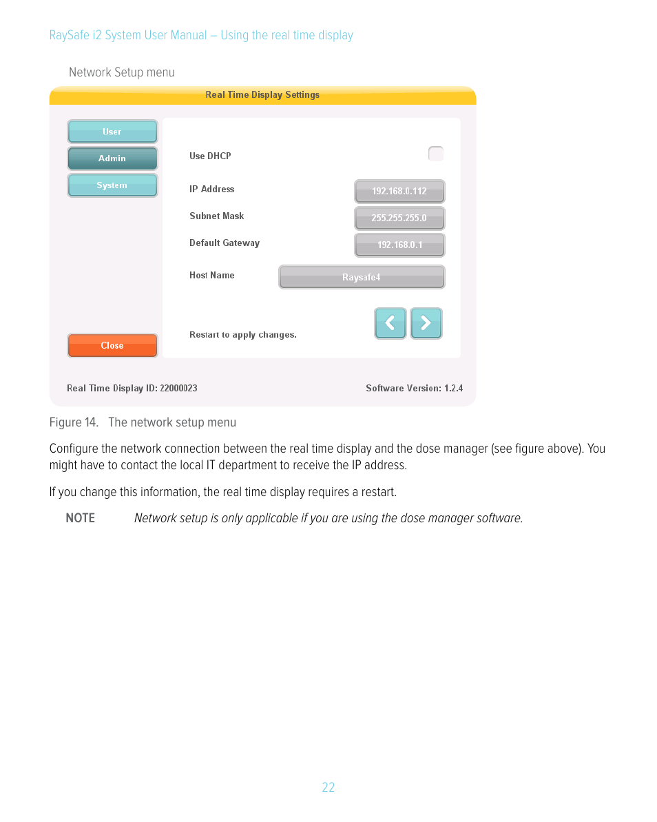 RaySafe i2 System User Manual | Page 22 / 49