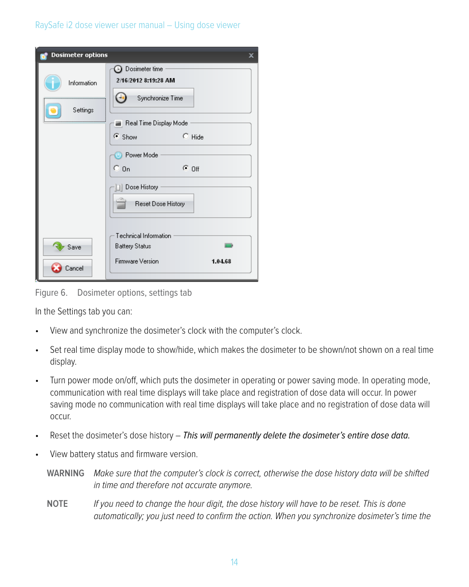 RaySafe i2 Dose Viewer User Manual | Page 14 / 24