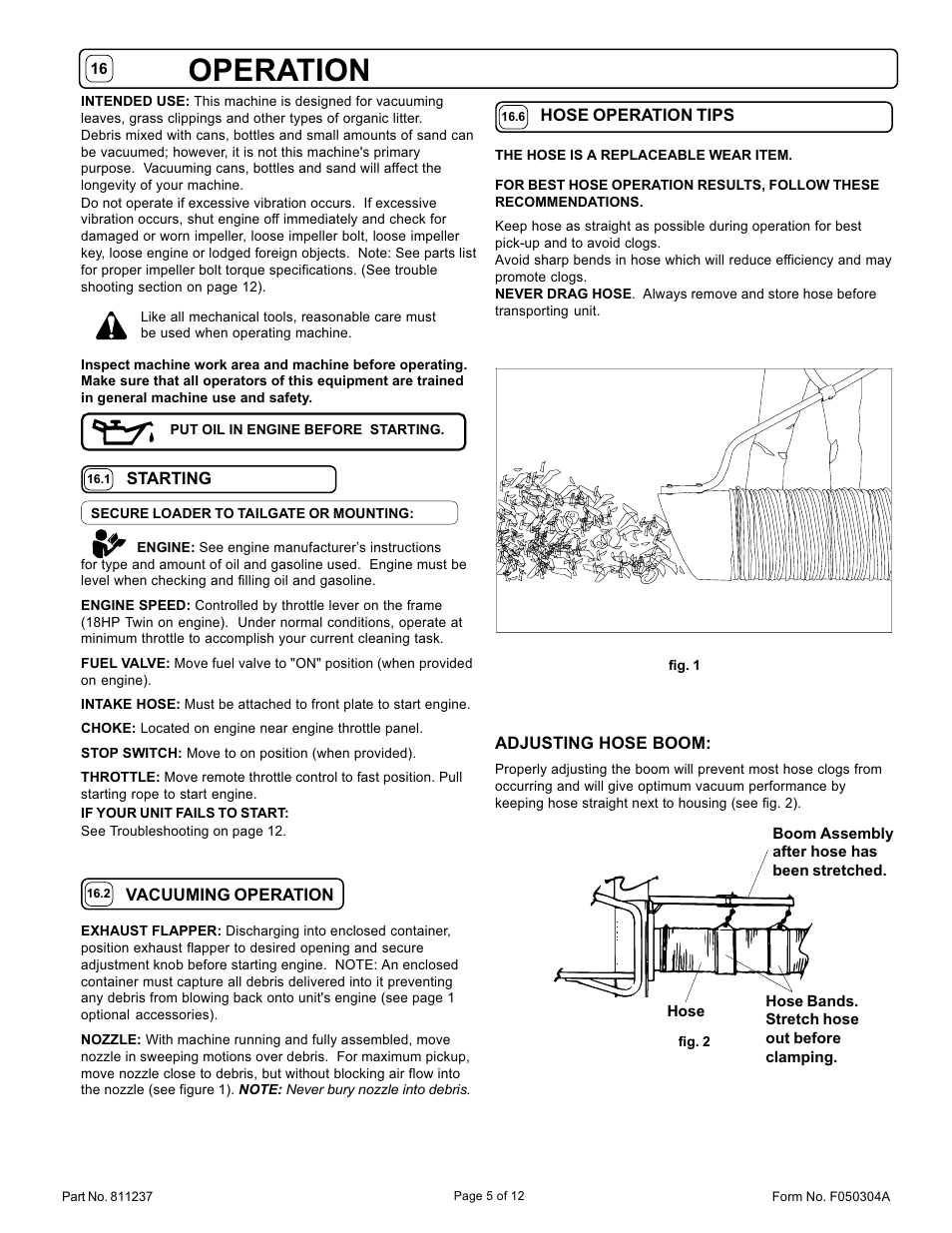 Operation | Billy Goat TR1104EU User Manual | Page 5 / 12