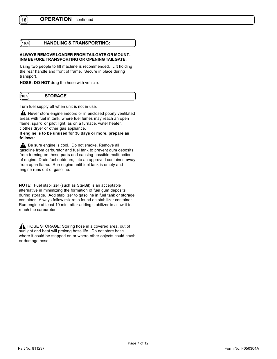 Operation | Billy Goat TR1104EU User Manual | Page 7 / 12