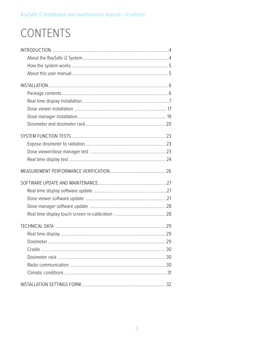 RaySafe i2 Installation Manual User Manual | Page 3 / 33
