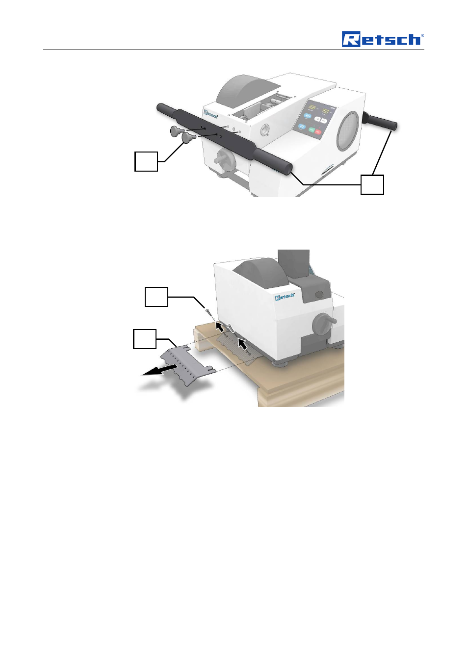 Transport, scope of delivery, installation, Removing the transport safeguard, Installation of the machine | Retsch BB 50 User Manual | Page 18 / 41