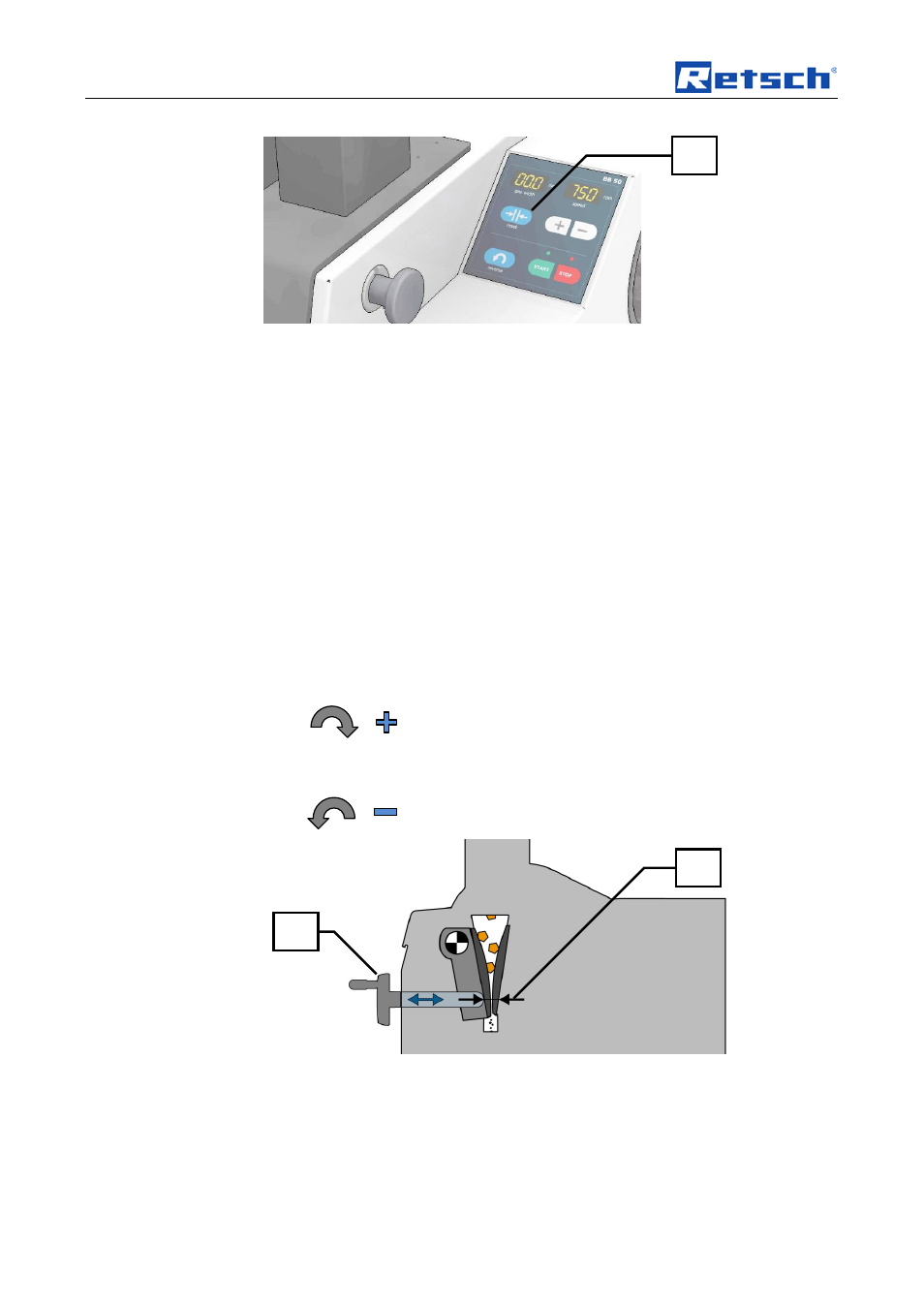 Operating the machine, Setting the gap width | Retsch BB 50 User Manual | Page 24 / 41