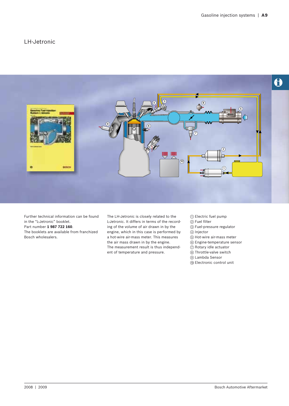 Lh-jetronic, Gasoline injection systems | a 9 | Bosch 2008 User Manual | Page 11 / 75