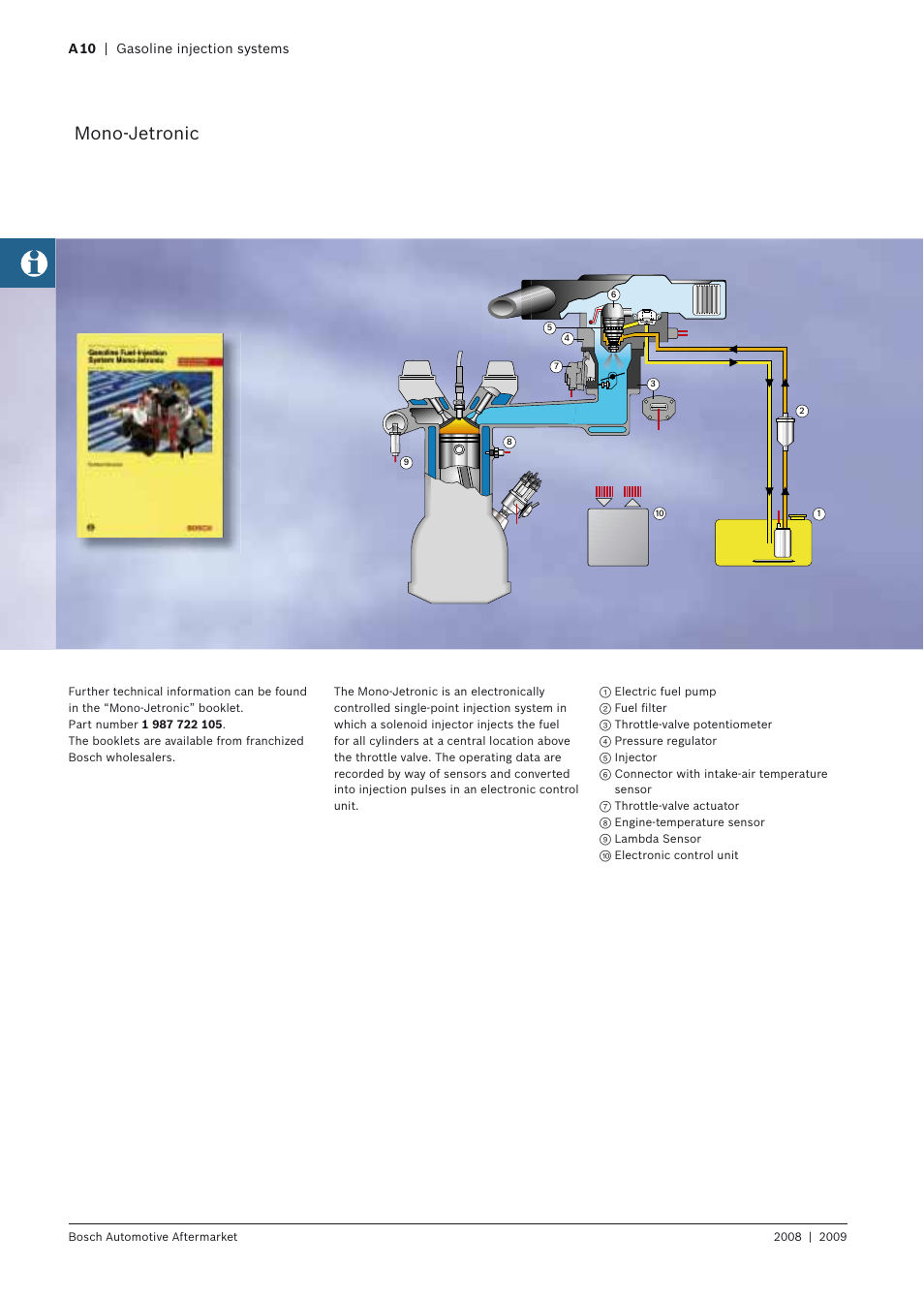 Mono-jetronic, A 10 | gasoline injection systems | Bosch 2008 User Manual | Page 12 / 75