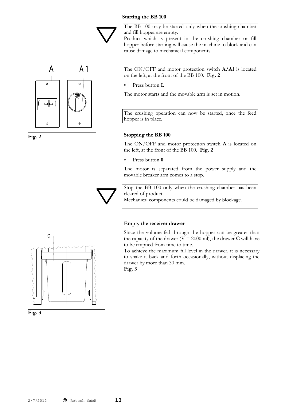 Retsch BB 100 User Manual | Page 13 / 24