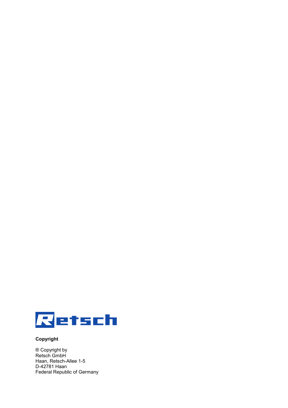Retsch BB 100 User Manual | Page 24 / 24