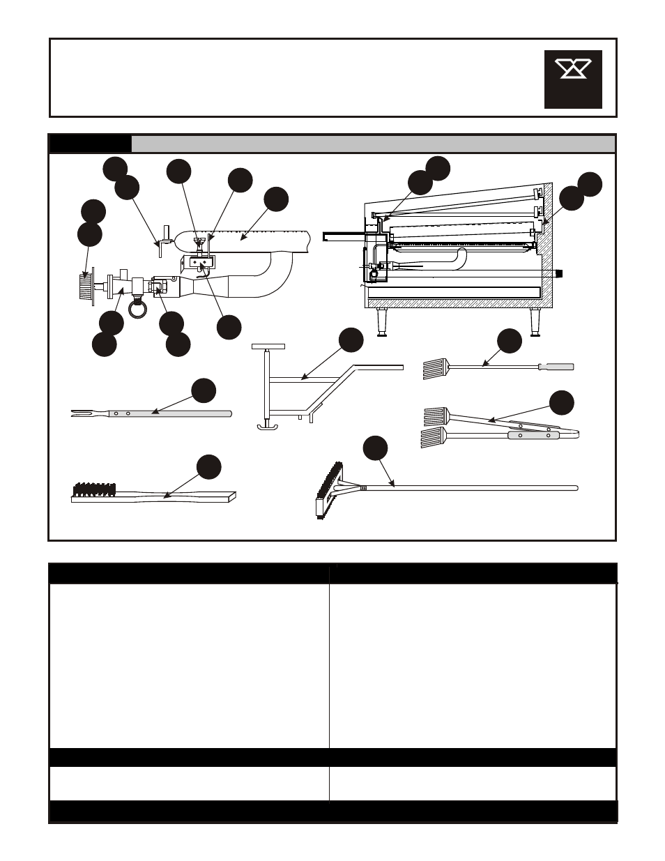 Lcb-72r/gs, Gas char broiler, Burner / accessories / supports | Bakers Pride LCB-72R/GS User Manual | Page 4 / 4