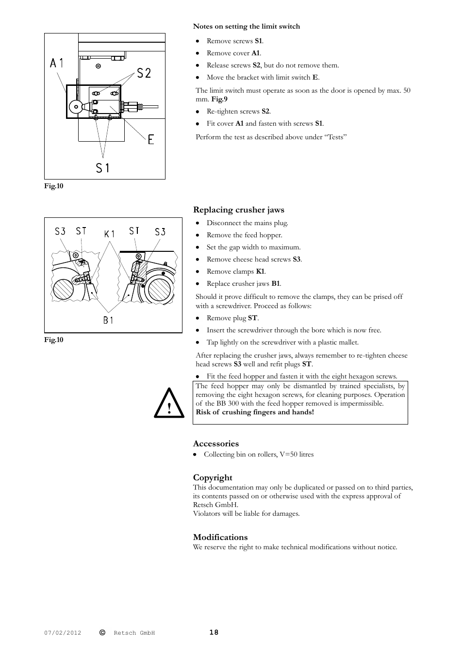 Retsch BB 300 User Manual | Page 18 / 24