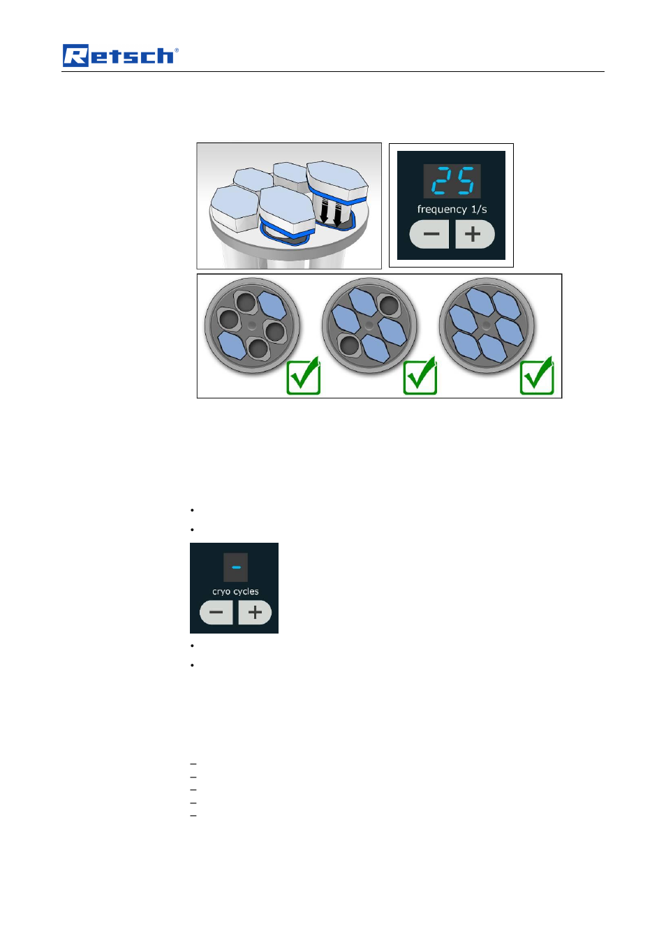 Operating the machine, 6 explanations of the grinding cycles | Retsch Cryomill User Manual | Page 37 / 68