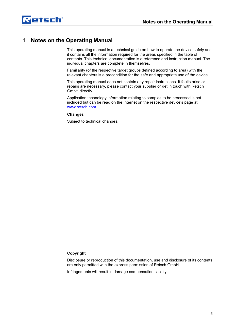 Retsch CryoMill Autofill 50l User Manual | Page 5 / 28