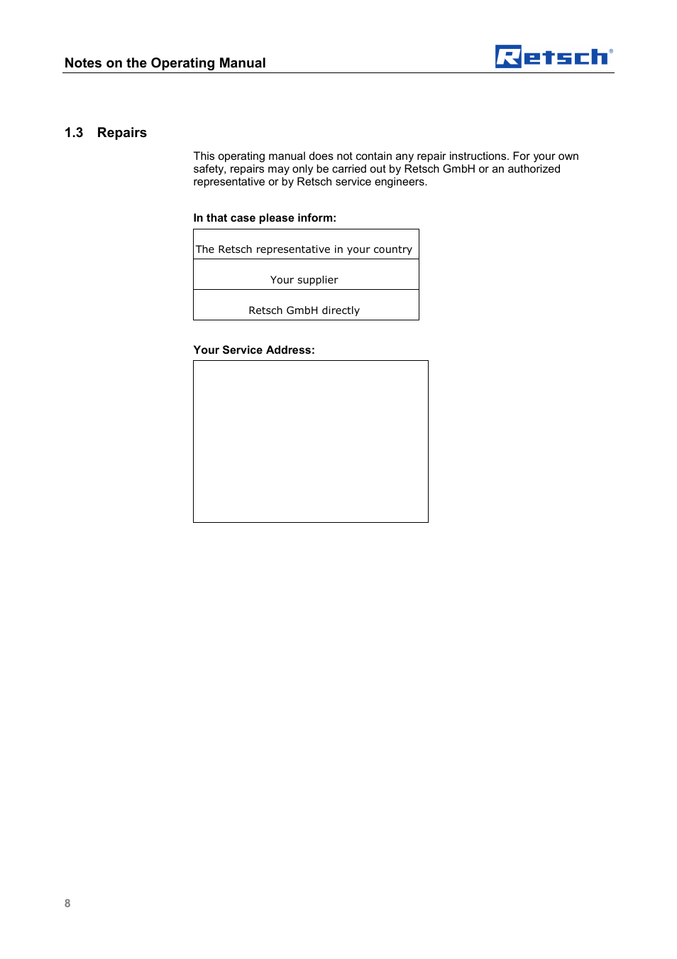 Retsch CryoMill Autofill 50l User Manual | Page 8 / 28