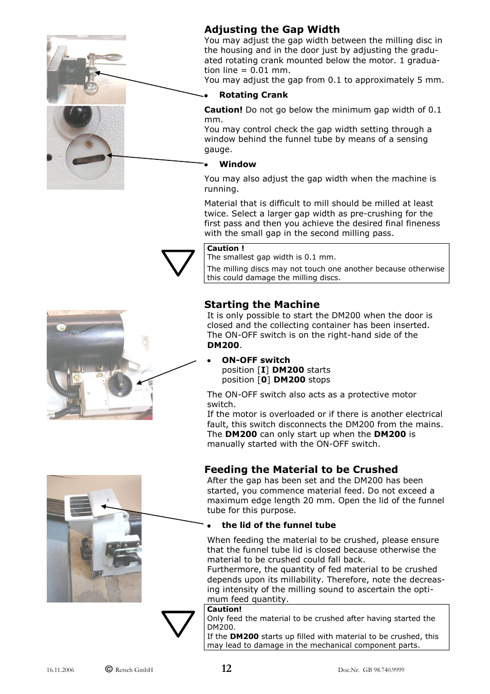 Retsch DM 200 User Manual | Page 12 / 20