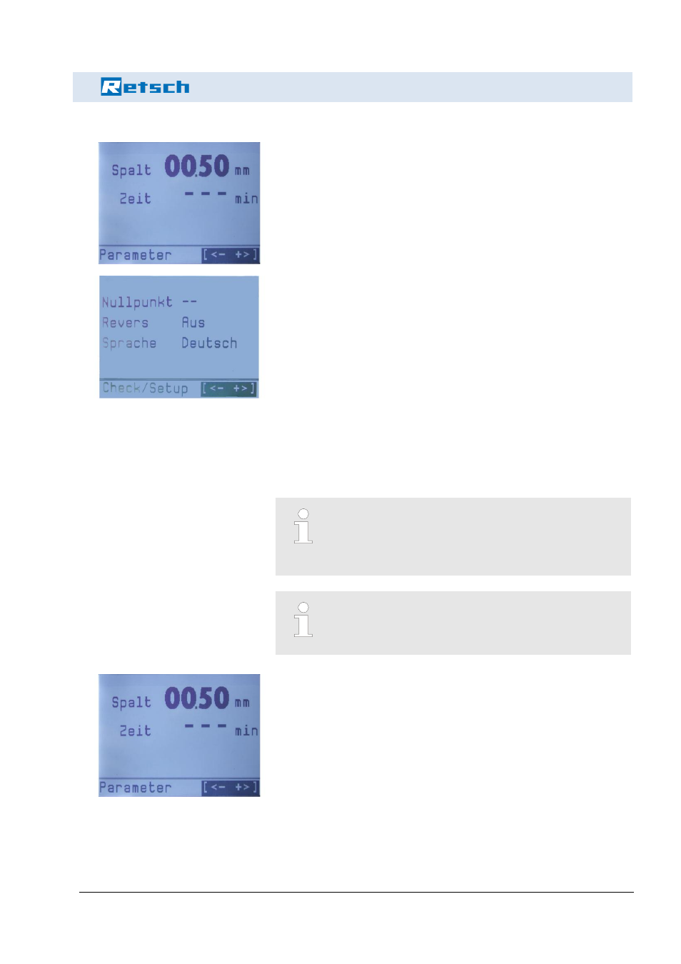 Working with the disc mill, 3 specifying the zero point | Retsch DM 400 User Manual | Page 31 / 60