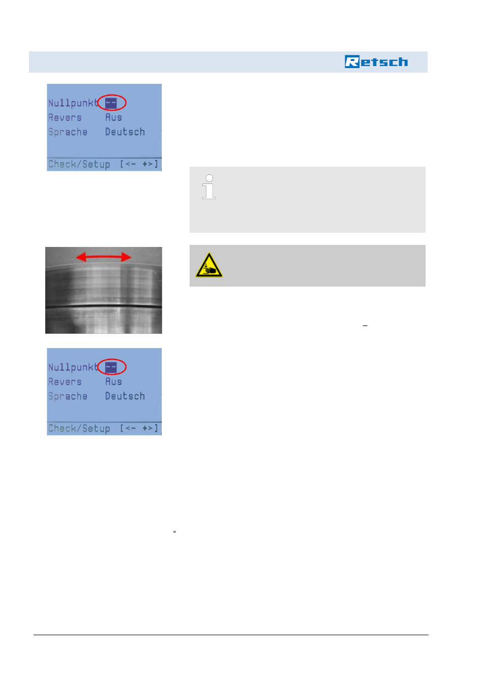Working with the disc mill, 4 adjusting the gap width | Retsch DM 400 User Manual | Page 32 / 60