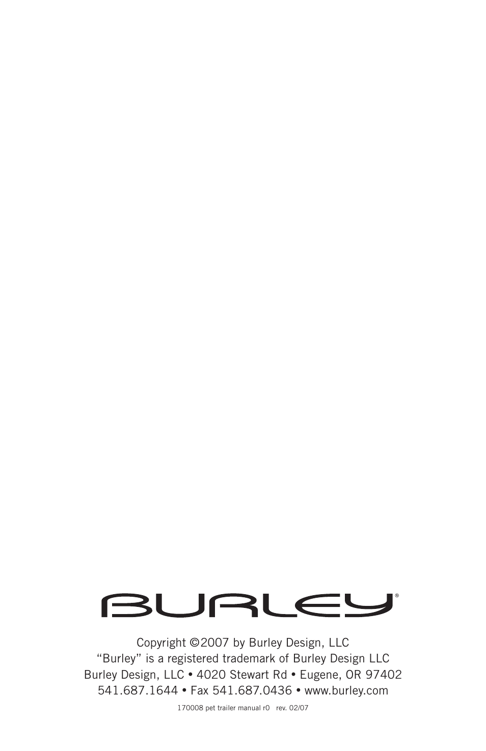 Burley Tail Wagon User Manual | Page 9 / 9