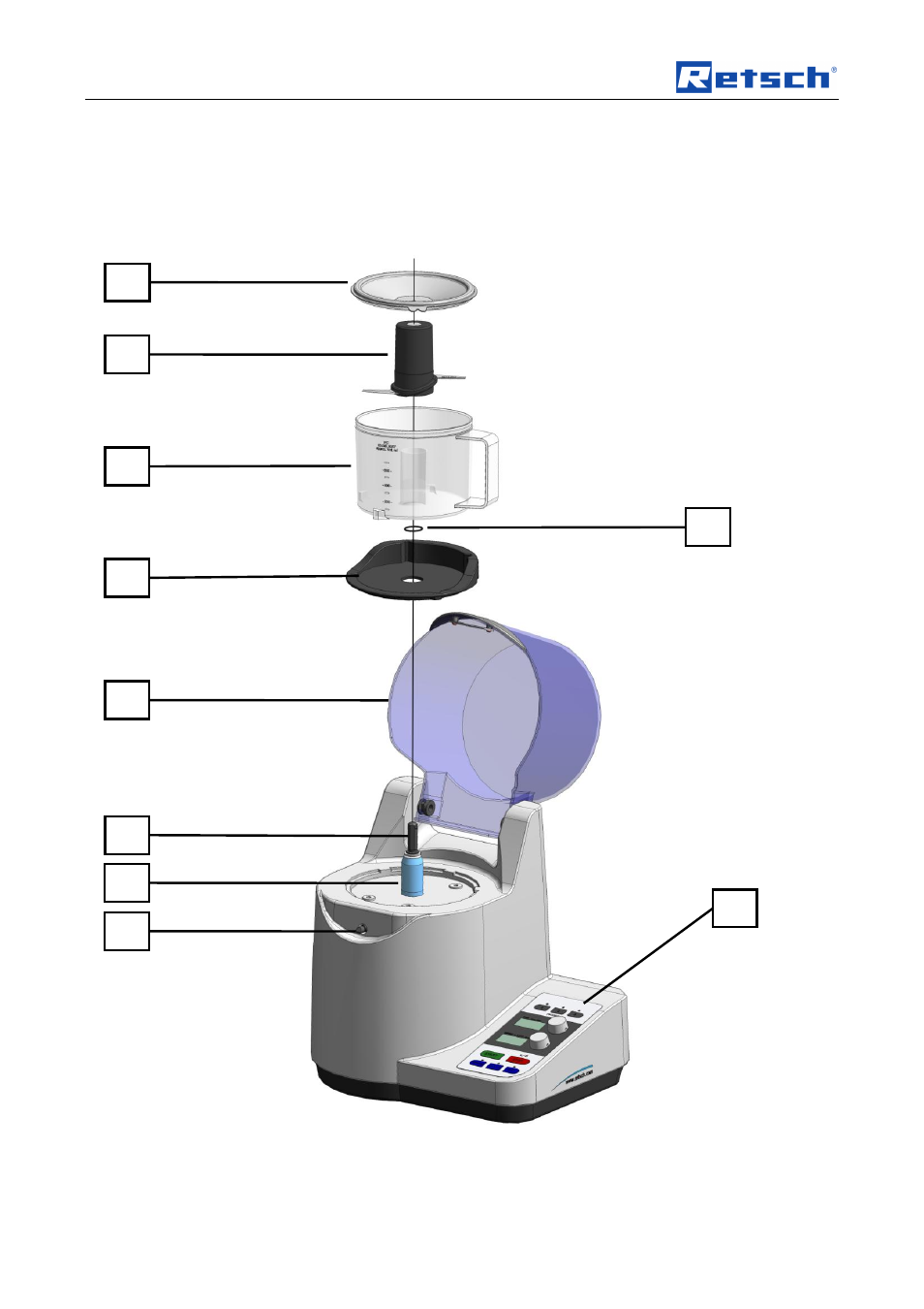 5 operating the machine, Operating the machine, 1 views of the instrument | Retsch GM 200 User Manual | Page 16 / 44