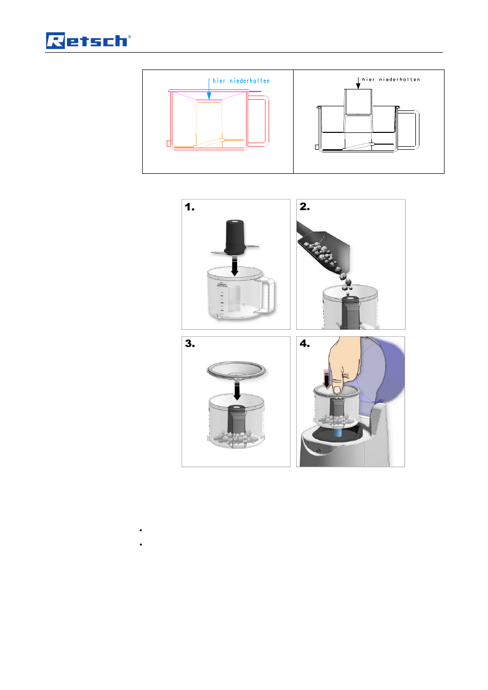 Operating the machine, 11 setting the grinding time | Retsch GM 200 User Manual | Page 27 / 44