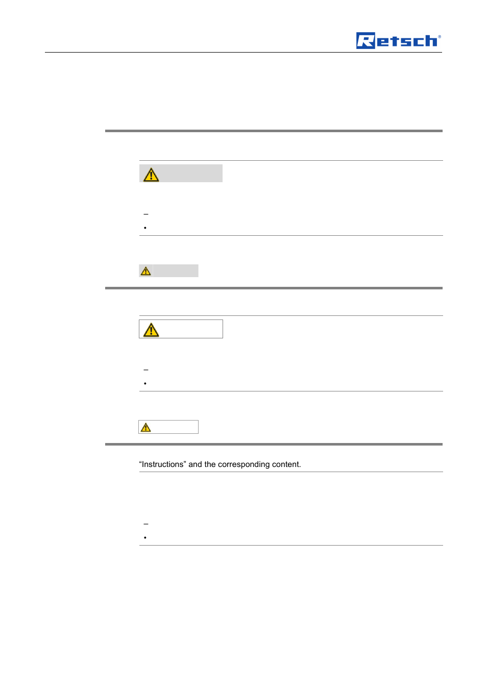 1 explanations of the safety warnings, Warning, Caution | Notice | Retsch GM 200 User Manual | Page 6 / 44