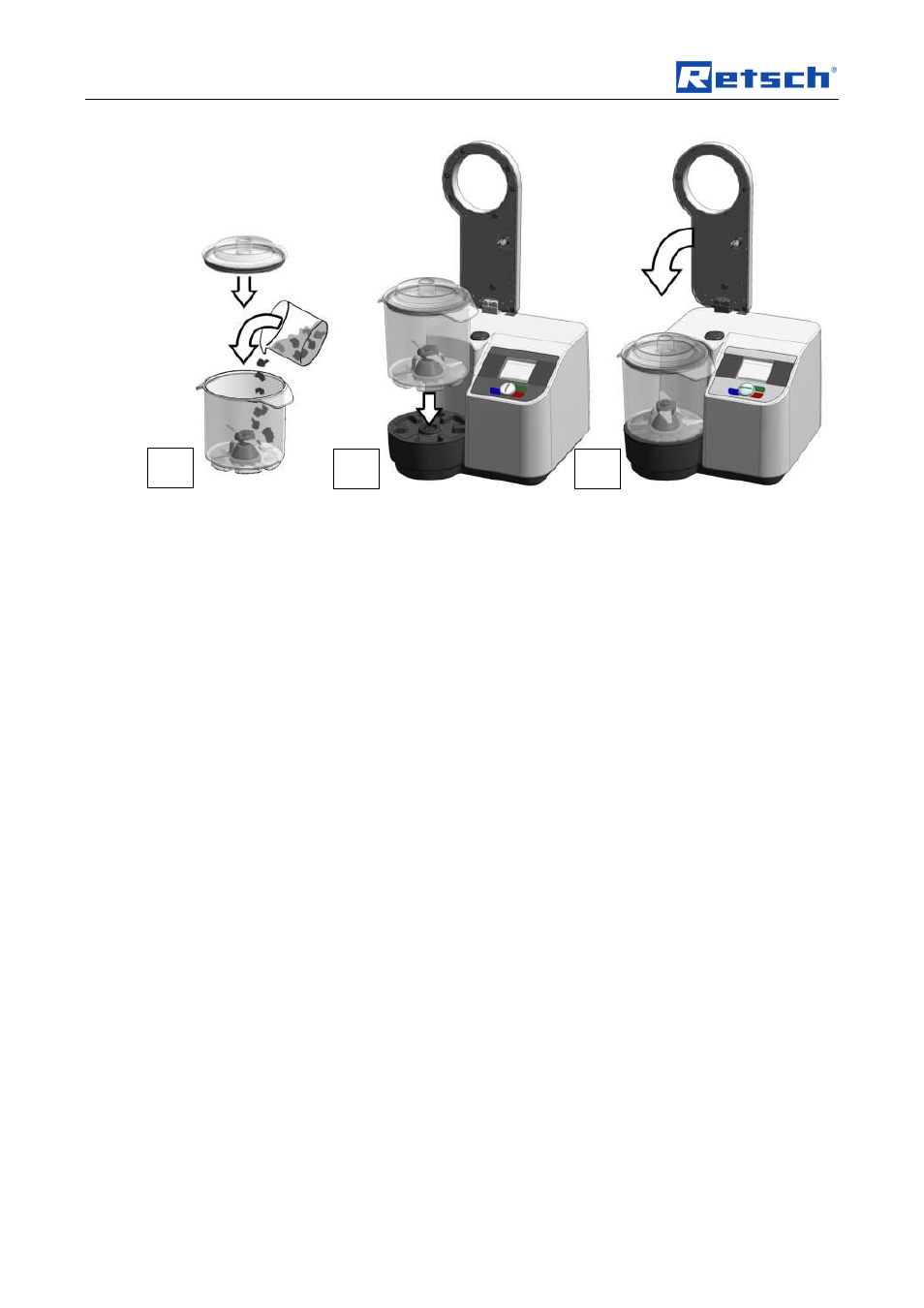 Operating the machine, 8 grinding jar lid sealing rings | Retsch GM 300 User Manual | Page 24 / 44