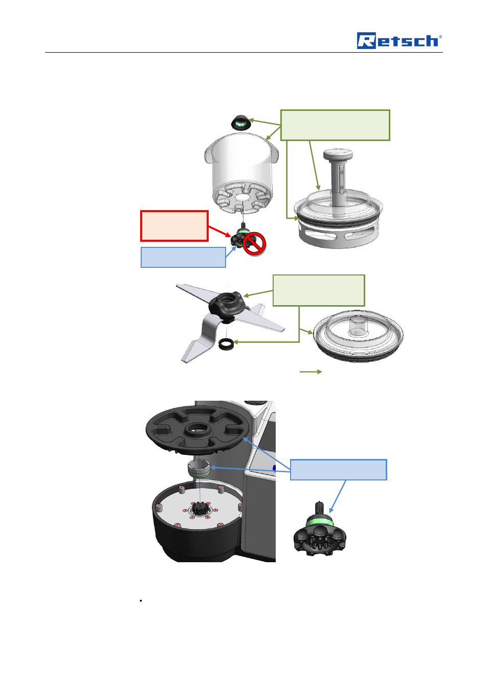 8 cleaning and service, Cleaning and service | Retsch GM 300 User Manual | Page 32 / 44