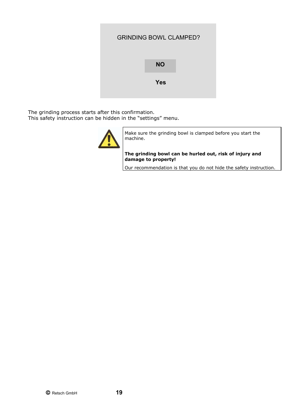 Retsch PM 200 User Manual | Page 19 / 44