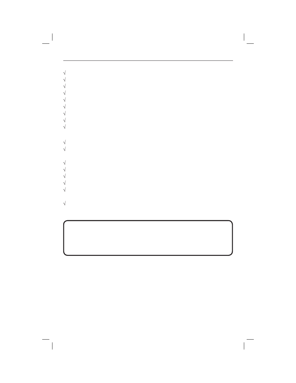 X. safety checklists | Burley CUB User Manual | Page 21 / 24