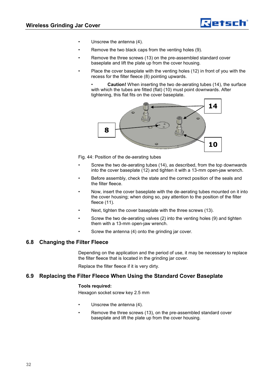 Retsch PM GrindControl User Manual | Page 32 / 48