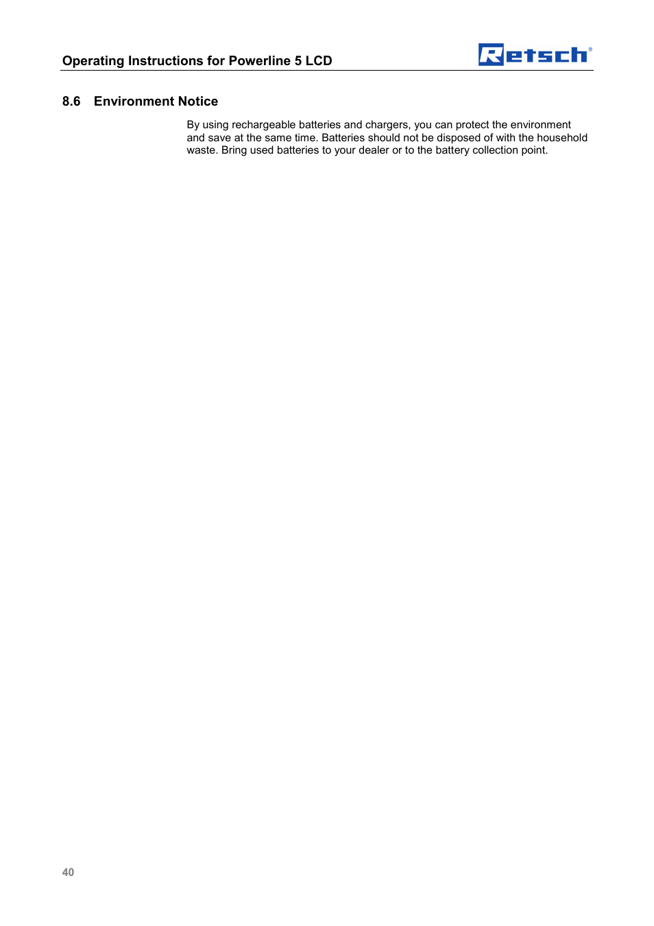 Retsch PM GrindControl User Manual | Page 40 / 48