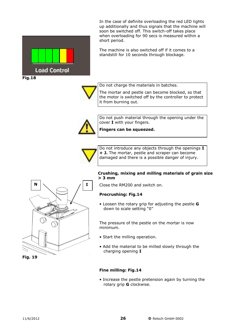 Retsch RM 200 User Manual | Page 26 / 36