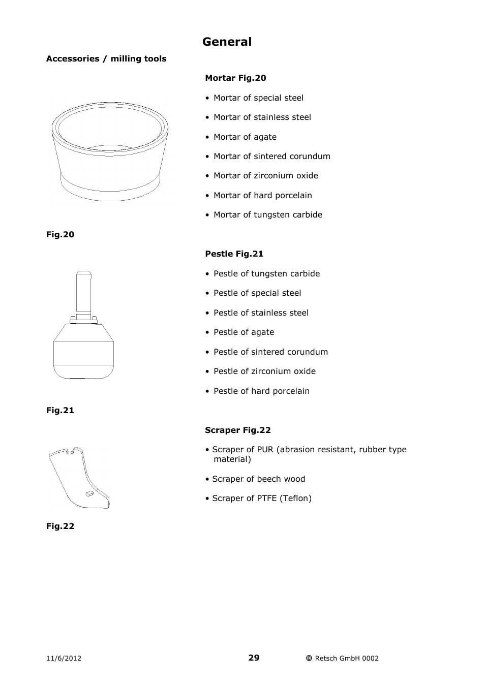 General | Retsch RM 200 User Manual | Page 29 / 36
