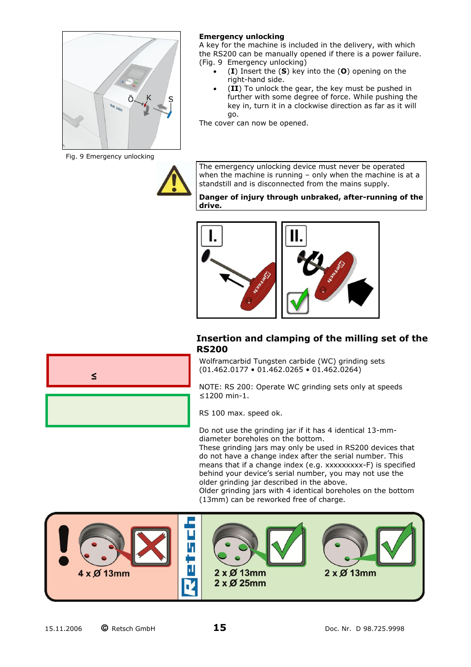 Retsch RS 200 User Manual | Page 15 / 32