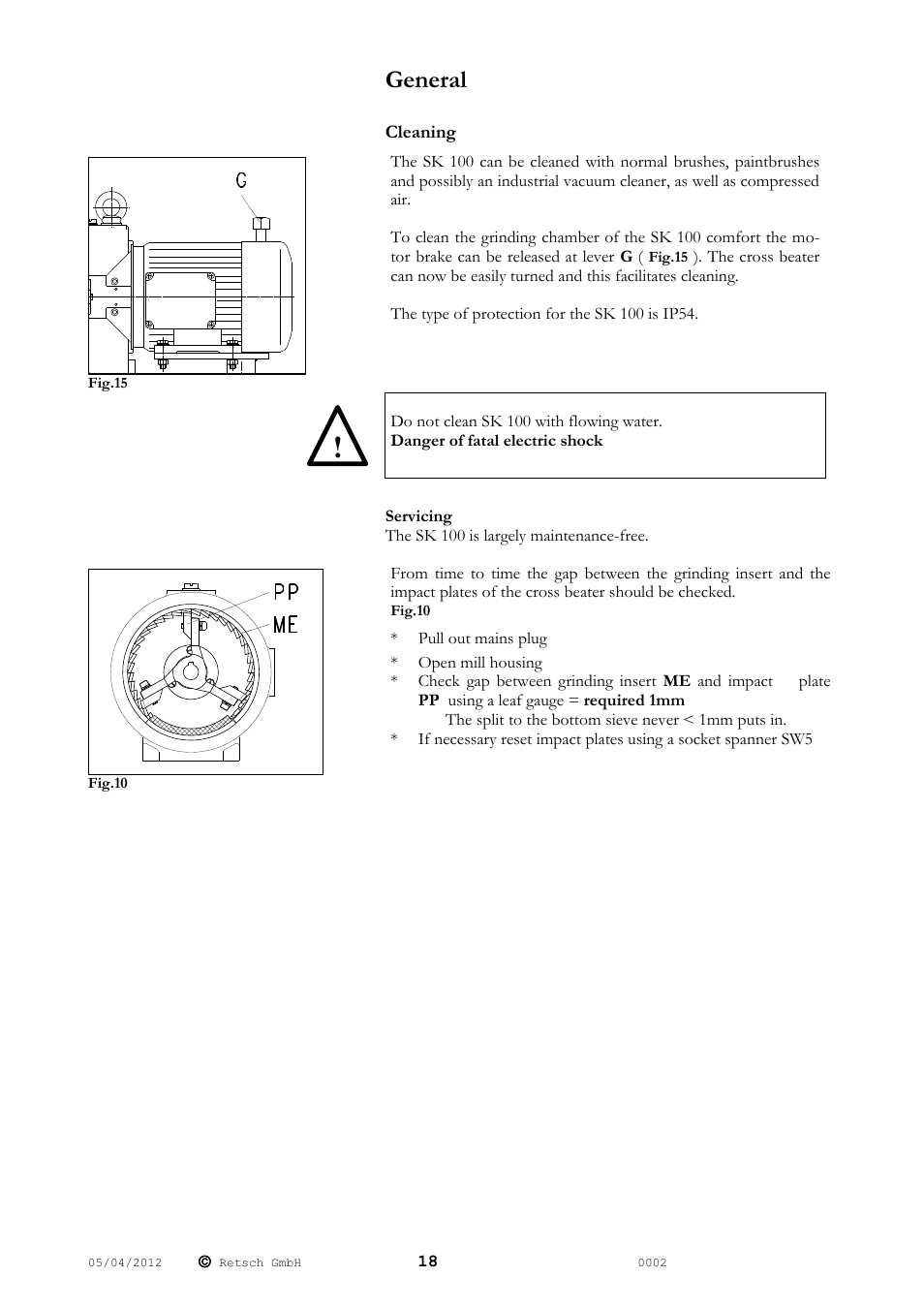 General | Retsch SK 100 User Manual | Page 18 / 24