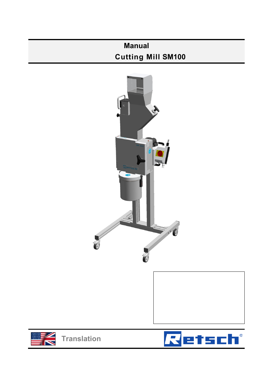 Retsch SM 100 User Manual | 48 pages