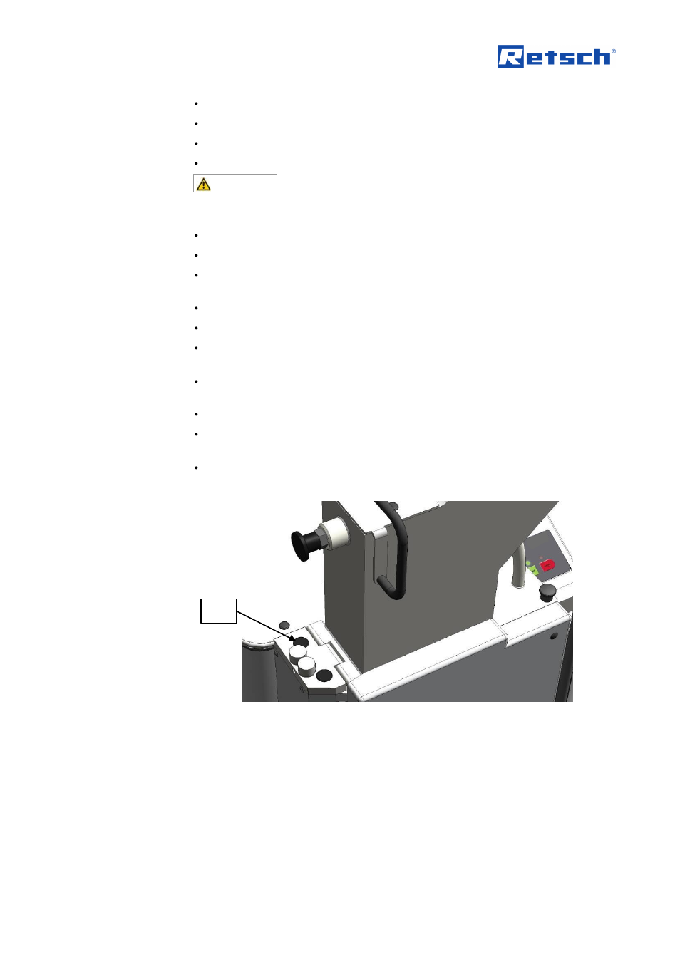 Transport, scope of delivery, installation, 9 installation of the machine | Retsch SM 200 User Manual | Page 14 / 48