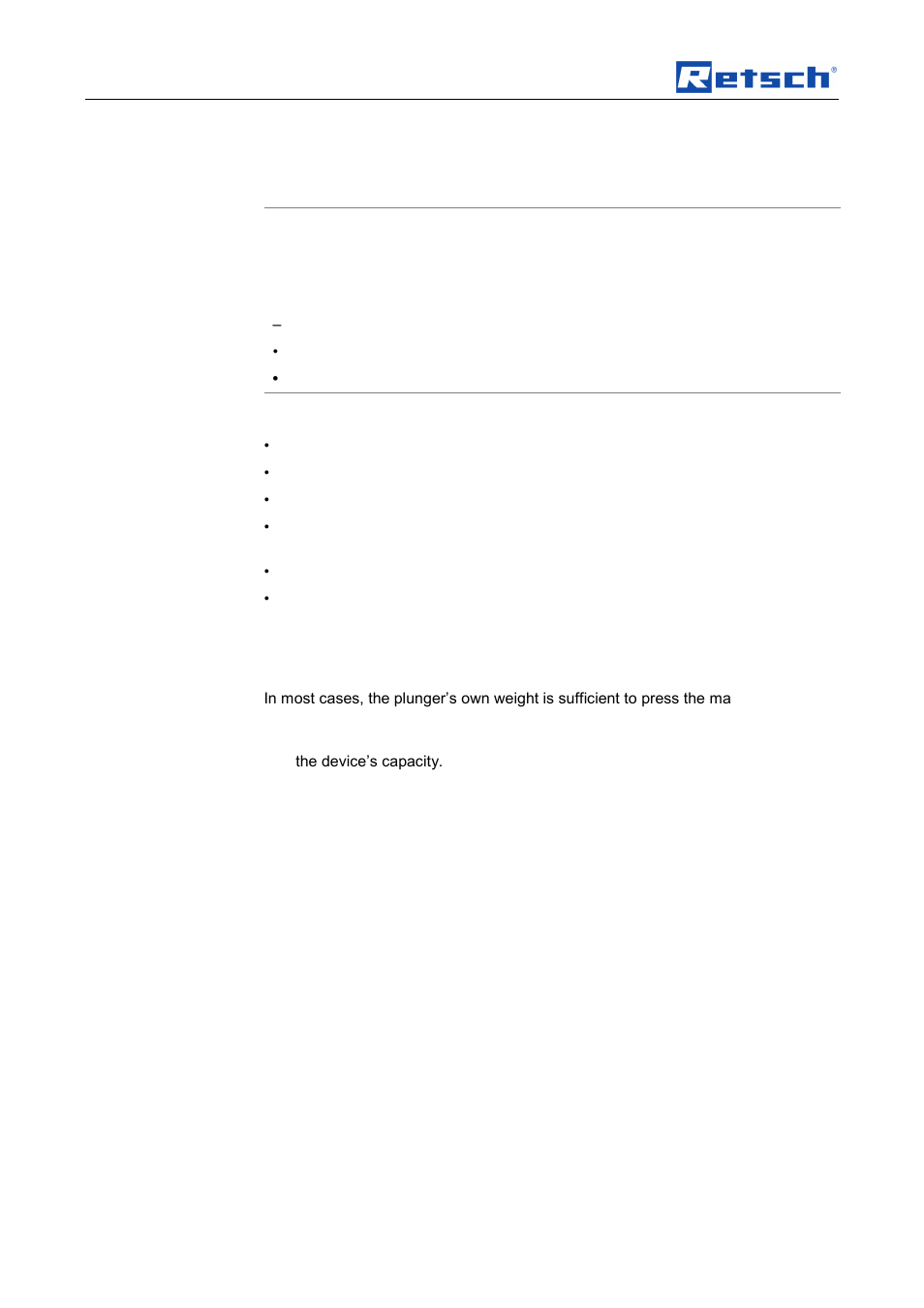 6 mode of operation of feed hopper, Mode of operation of feed hopper | Retsch SM 200 User Manual | Page 28 / 48