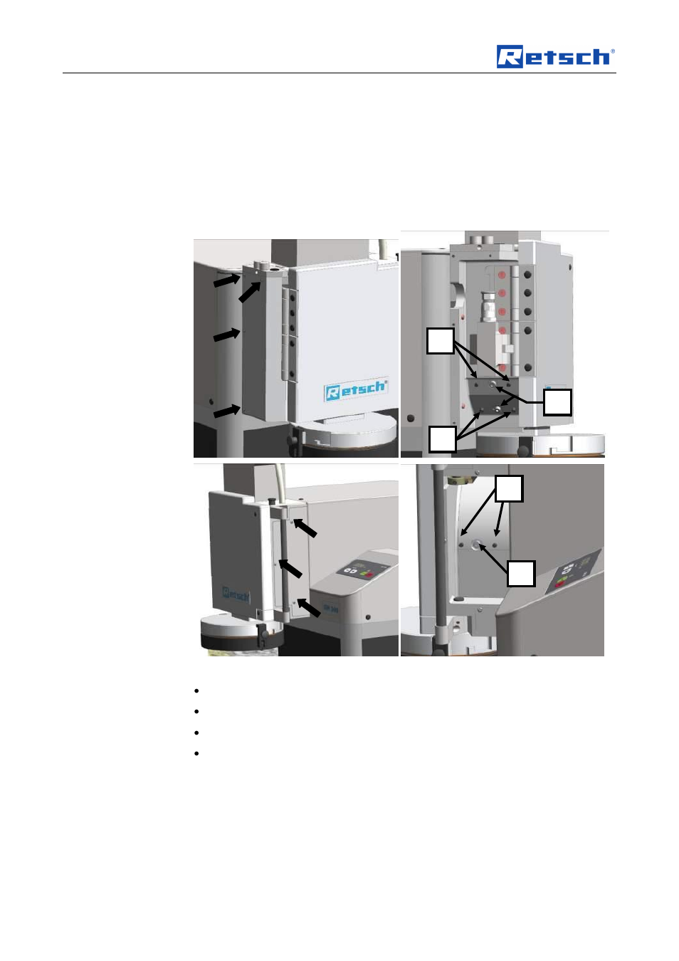 8 cleaning and service, Cleaning and service, 1 adjusting the cutting bars | Retsch SM 200 User Manual | Page 34 / 48