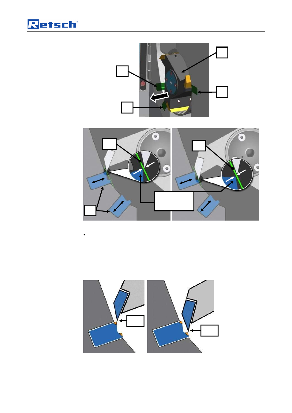 Minimum. 0.3mm, Cleaning and service | Retsch SM 200 User Manual | Page 35 / 48