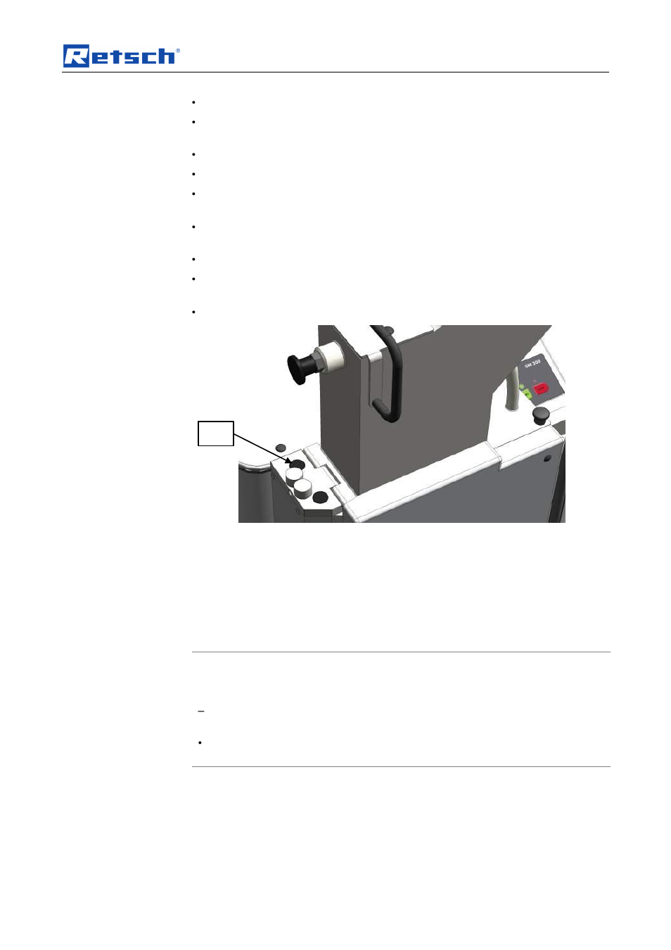 Transport, scope of delivery, installation, 7 installation of the machine | Retsch SM 300 User Manual | Page 13 / 44