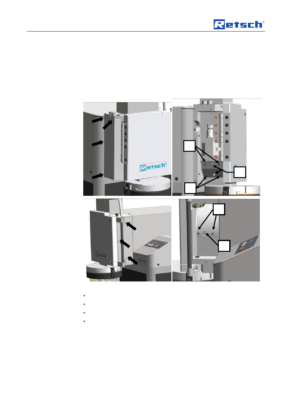 8 cleaning and service, Cleaning and service, 1 adjusting the cutting bars | Retsch SM 300 User Manual | Page 34 / 44