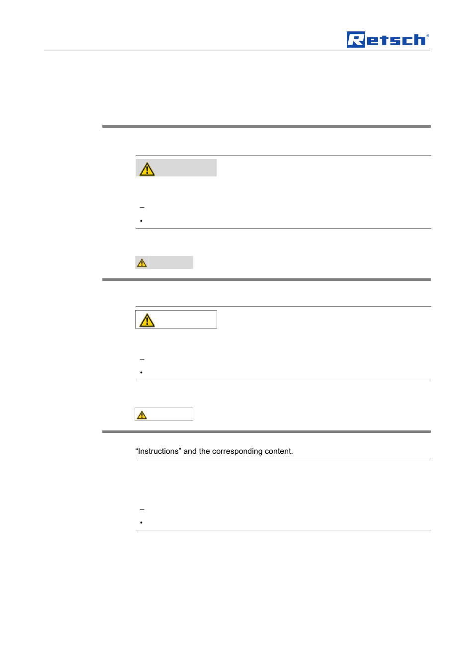 1 explanations of the safety warnings, Warning, Caution | Notice | Retsch SM 300 User Manual | Page 6 / 44