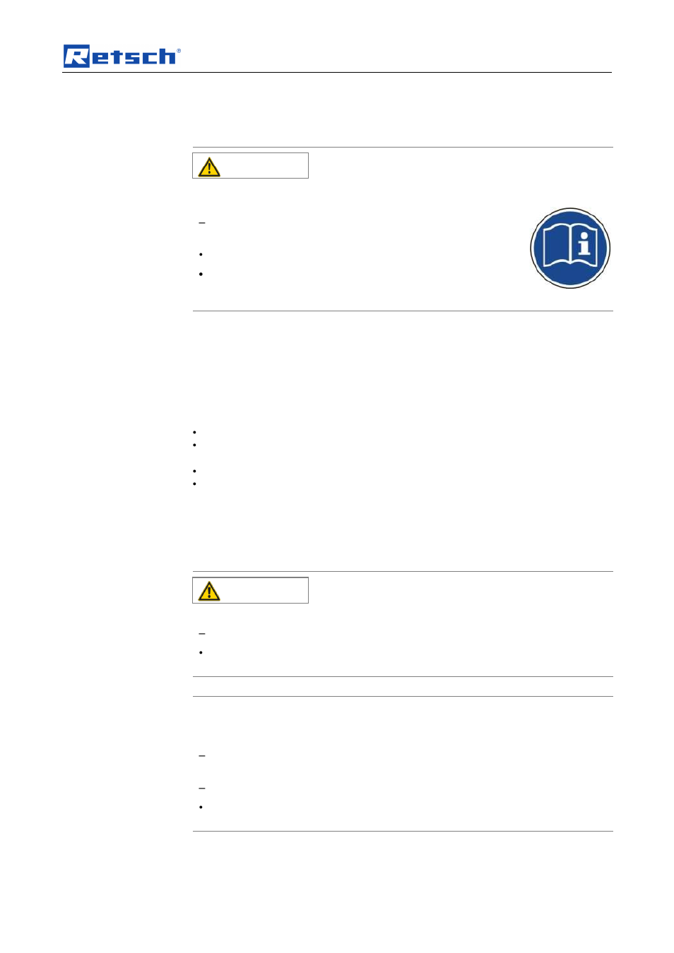 2 general safety instructions, Caution, Notice | Retsch SM 300 User Manual | Page 7 / 44