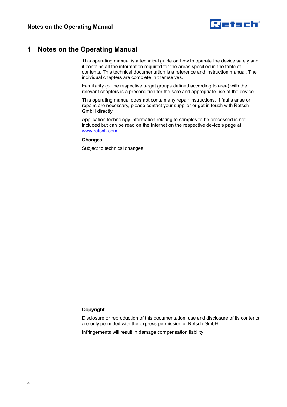 Retsch Cyclone - SM 300 User Manual | Page 4 / 20