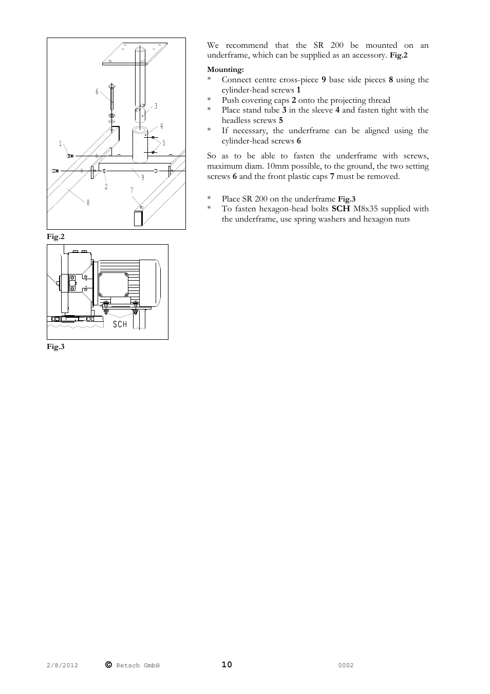Retsch SR 200 User Manual | Page 10 / 24