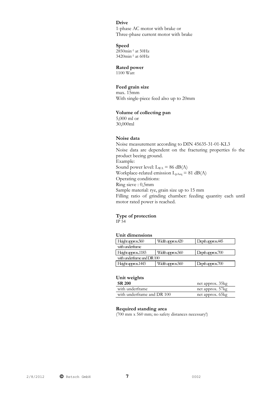 Retsch SR 200 User Manual | Page 7 / 24