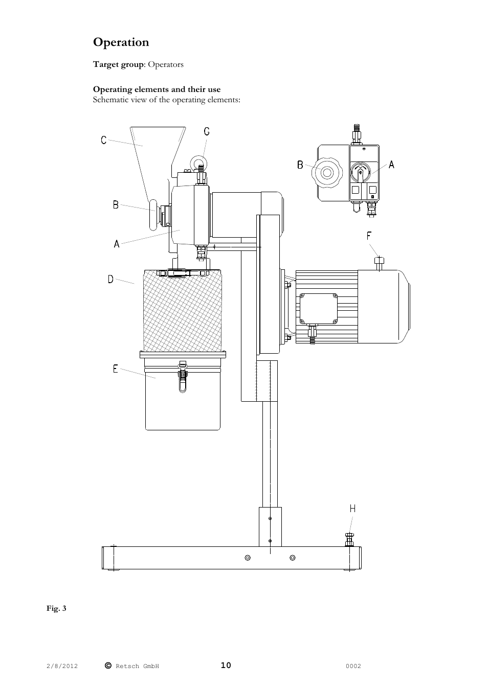 Operation | Retsch SR 300 User Manual | Page 10 / 24